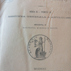 Analele Academiei Romane, S. II, vol. II, 1881 (Cartografia română-V.A. Urechia)