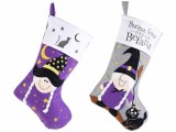 Cumpara ieftin Set 2 ciorapi decorativi Halloween Befana textil multicolor cm 25 x 38 H