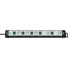 Prelungitor Brennenstuhl 5 prize, 3 m, Negru/Gri