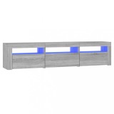 Cumpara ieftin Comoda TV cu lumini LED, gri sonoma, 180x35x40 cm