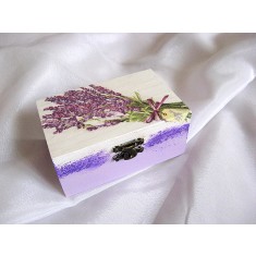 Cutie din lemn decorata cu lavanda 23610