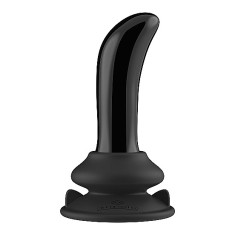 Vibrator din Sticla Prickly, Remote Control, Ventuza Silicon Detasabila, 10 Moduri Vibratii, USB, 11 cm