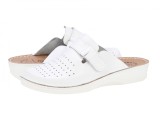 Saboti medicali barbati Fratelli Babb Ascot, piele naturala, bianco, 45