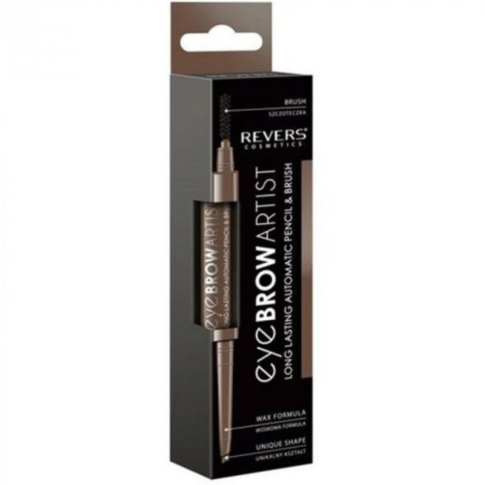 Contur sprancene automat, tip marker Eye Brow Artist, Revers, pensula speciala, Taupe