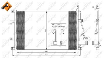 NRF 35413 EASY FIT Condensator, climatizare foto
