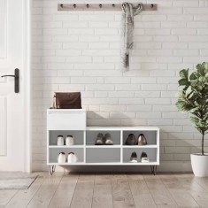 vidaXL Pantofar, alb, 102x36x60 cm, lemn compozit 831364