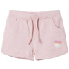 Pantaloni scurti pentru copii cu snur, roz deschis combinat, 140 GartenMobel Dekor, vidaXL
