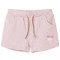 Pantaloni scurti pentru copii cu snur, roz deschis combinat, 140 GartenMobel Dekor