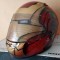 Casca Moticicleta Iron Man Vopsita Artistic la Comanda in Florida, SUA - Custom Airbrushed cu aerograf airbrush - si cu vizor de rezerva!