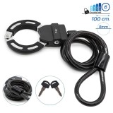 Lanț anti - furt, de tip cătușe, scuter / bicicletă / trotinetă electrică, 100 cm, EWLK020, negru | Motorevolution