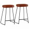 vidaXL Scaune de bar, 2 buc., maro &icirc;nchis, 41x29x62 cm 358925