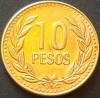Moneda exotica 10 PESOS - COLUMBIA, anul 1989 * cod 260 A, America Centrala si de Sud