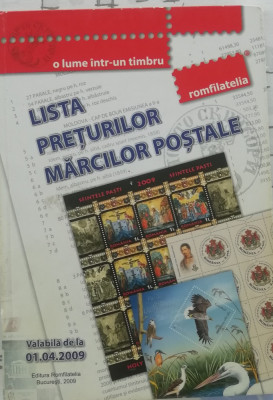 myh 15 - Lista preturilor marcilor postale - 2009 - piesa de colectie! foto