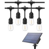 Cumpara ieftin Ghirlanda cu 10 Becuri LED cu Lumina Calda pentru Exterior si Panou Solar