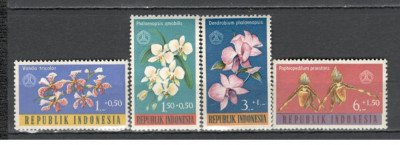 Indonezia.1962 Ziua bunastarii sociale:Flori-Orhidee DF.93 foto