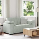 VidaXL Canapea lovesea gri deschis 120 cm catifea