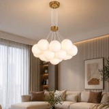 Lustra suspendata Bagliore aurie cu 13 globuri E27 si inaltime reglabila