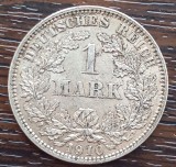 (A338) MONEDA DIN ARGINT GERMANIA - 1 MARK 1910, LIT. E, STARE BUNA, Europa