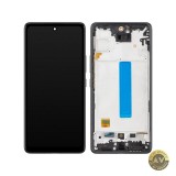 Display cu Touchscreen MP compatibil cu Samsung Galaxy A53 5G A536 cu Rama Versiune OLED Negru