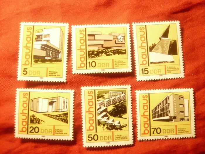 Serie DDR 1980 Arhitectura , 6 valori