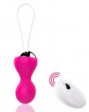 Bila Vaginala Remote Control Tighten Vibrating, 10 Moduri Vibratii, Silicon, USB, Roz, Guilty Toys