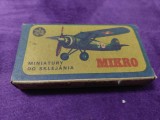 Reclama veche,CUTIE veche-Miniatura model Avion MIKRO plastic