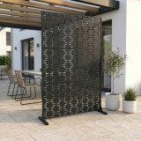 Paravan de gradina Basciano din otel zincat 180x120 cm, antracit