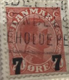 Timbre Danemarca Interbelica TMB1DK 7 ore supratipar