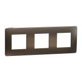 Rama Ornament 3P metal Schneider Unica Studio grafit negru NU280653M