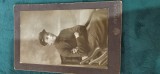 Fotografie cabinet anii 1900 , atelier fotografic FOTOGLOB BUCURESTI