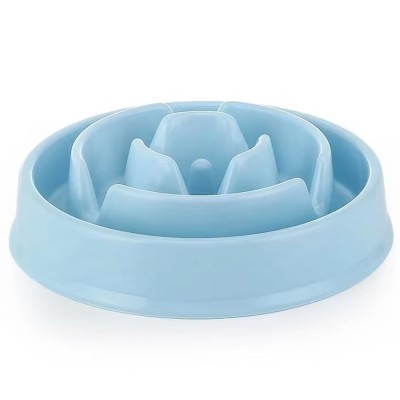 Bol pentru hranire lenta caini Pufo Slow Feeder, 20 cm, albastru foto
