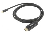 Adaptor USB 3.1 HDMI USB C Aurit 1.8m Negru PVC, VCOM
