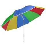 HI Umbrela de soare de plaja, multicolor, 150 cm