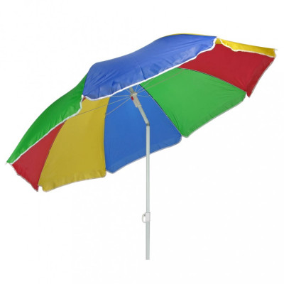 HI Umbrelă de soare de plajă, multicolor, 150 cm foto