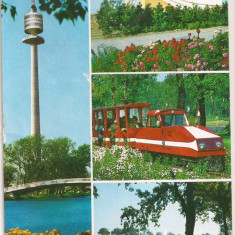 AT1 -Carte Postala-AUSTRIA-Viena, Donauturm und Donaupark , circulata 1964