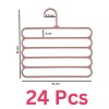 Set 24 Umerase Multifunctionale Plastic, 5 pozitii, Anti-derapante, 31x31 cm, Maro. Economiseste spatiu! Haine &amp; Accesorii