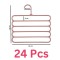 Set 24 Umerase Multifunctionale din Plastic cu 5 pozitii pentru Haine si Accesorii, Anti-derapante, 31 x 31 cm, Maro