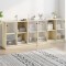 vidaXL Bibliotecă cu uși stejar sonoma 204x37x75 cm lemn compozit 3206533
