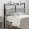 VidaXL Tăblie cap cu raft cu headboard sonoma gri 100 cm Lemn compozit 859683