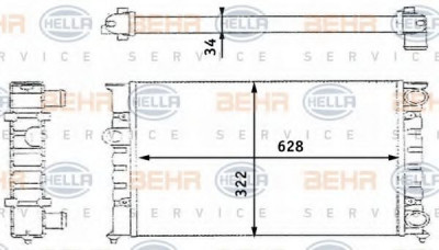 Radiator, racire motor VW GOLF III (1H1) (1991 - 1998) HELLA 8MK 376 713-421 foto