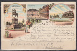 GERMANIA SALUTARI DIN METZ LITOGRAFIE CIRCULATA 1902