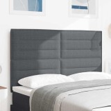 Tăblie de pat design simplu, gri &icirc;nchis, 160 cm catifea raiată