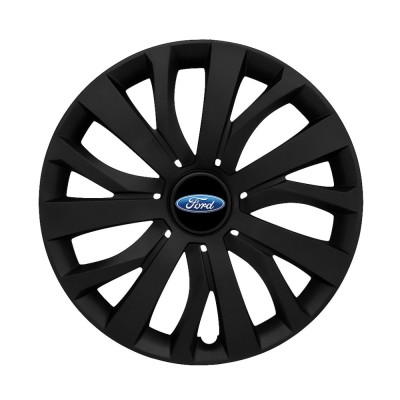 Set 4 capace roti 15 inchi (R15) compatibile FORD, Model - 345 Black foto