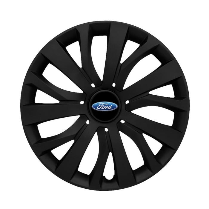 Set 4 capace roti 15 inchi (R15) compatibile FORD, Model - 345 Black