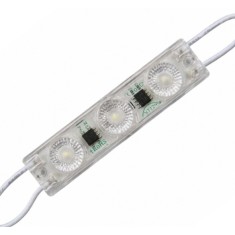 Modul LED 220V AC, 3 LED SMD3030, 1.55W, IP67, 165 , alb rece, 72x16x11mm, pentru reclame si exterior