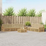 vidaXL Set de canapele de exterior 8 pcs Alb și Bej 79 x 79 x 37 cm 3390158