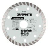 Disc diamantat turbo Graphite 125 x 22,22 mm pentru taiere uscata si umeda