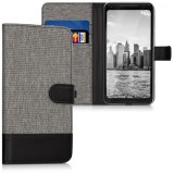 Husa pentru Google Pixel 2 XL, Textil, Gri, 43355.22, Negru