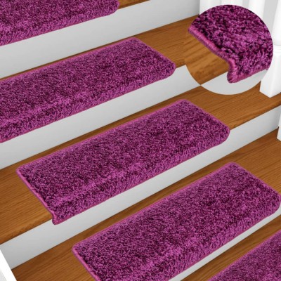 Gossi covorase de scara, 10 buc., violet, 65x21x4 cm foto