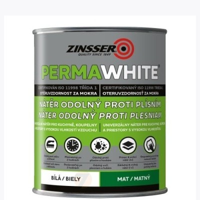 Vopsea Antifungica, Zinsser PermaWhite, Mat, 1 Litru foto